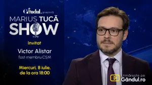 Marius Tucă Show începe miercuri, 8 iulie, de la ora 18.00, live pe Gândul. Invitat: Victor Alistar