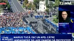 Marius Tucă: Fac un apel la jandarmerie să nu mai atace protestatarii/Zeci de dube de jandarmi apără o clădire goală