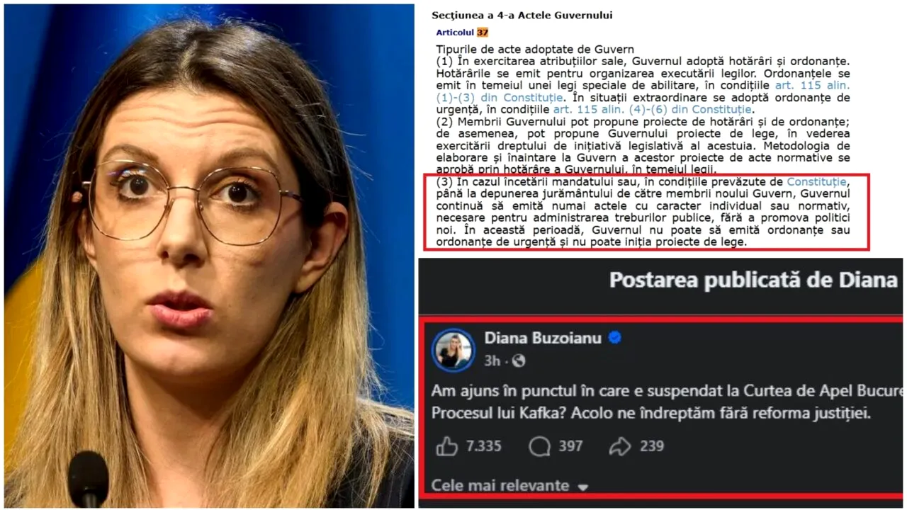 Dezinformare de la vârful Guvernului. Ministra Diana Buzoianu susține că judecătorii au suspendat un comunicat de presă. Decizia Tribunalului o contrazice