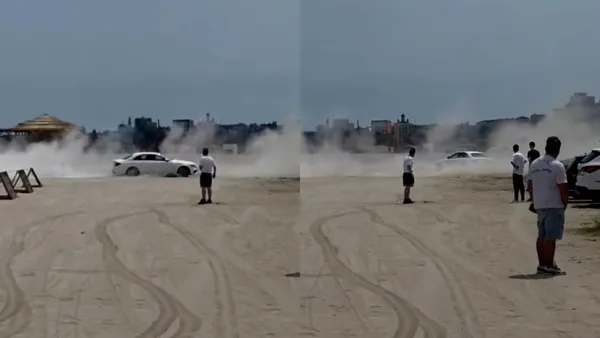 Ce amendă a primit un șofer care a intrat cu un bolid de lux pe plaja din Constanța pentru a face drifturi. Ce arată legea