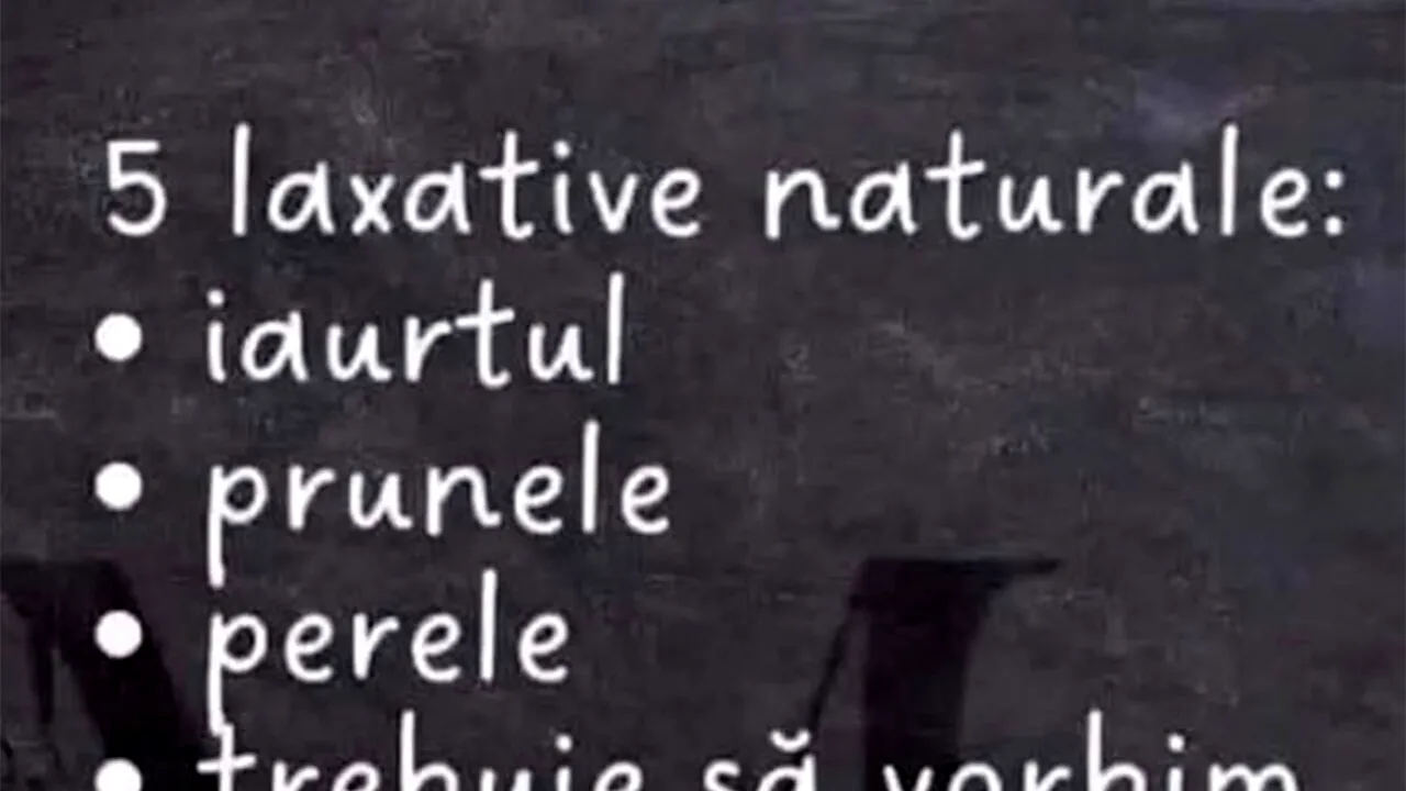 Bancul de joi | Cele 5 laxative naturale