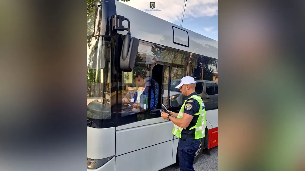 Dâmbovița: Șoferul unui microbuz școlar, prins BEAT la volan / Cum a fost sancționat de poliție