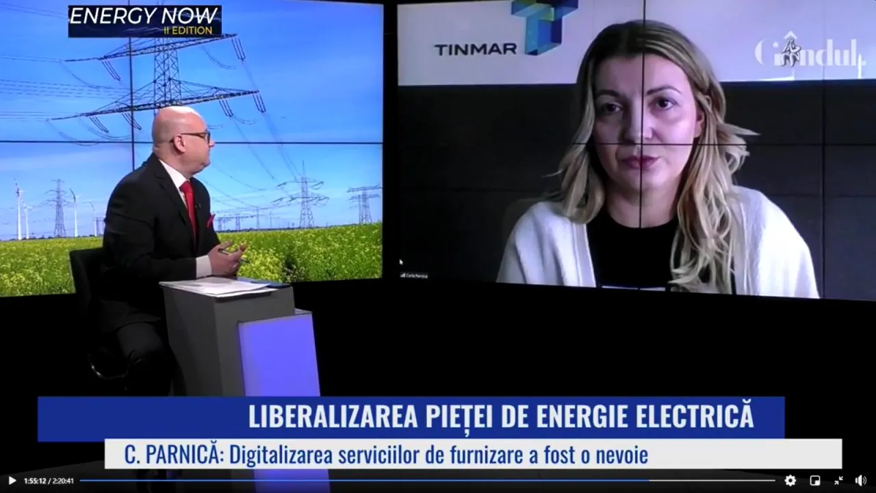Conferința Gândul ENERGY NOW: Carla Parnică, Tinmar: Vrem să ajungem la un milion de clienți casnici/Venim cu un pachet de beneficii pentru consumatorii casnici