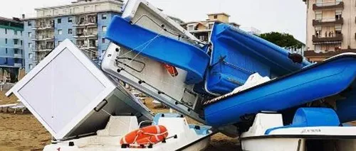 VIDEO cu o furtună care face ravagii lângă Veneția: un om a dispărut, iar alți trei sunt gravi răniți