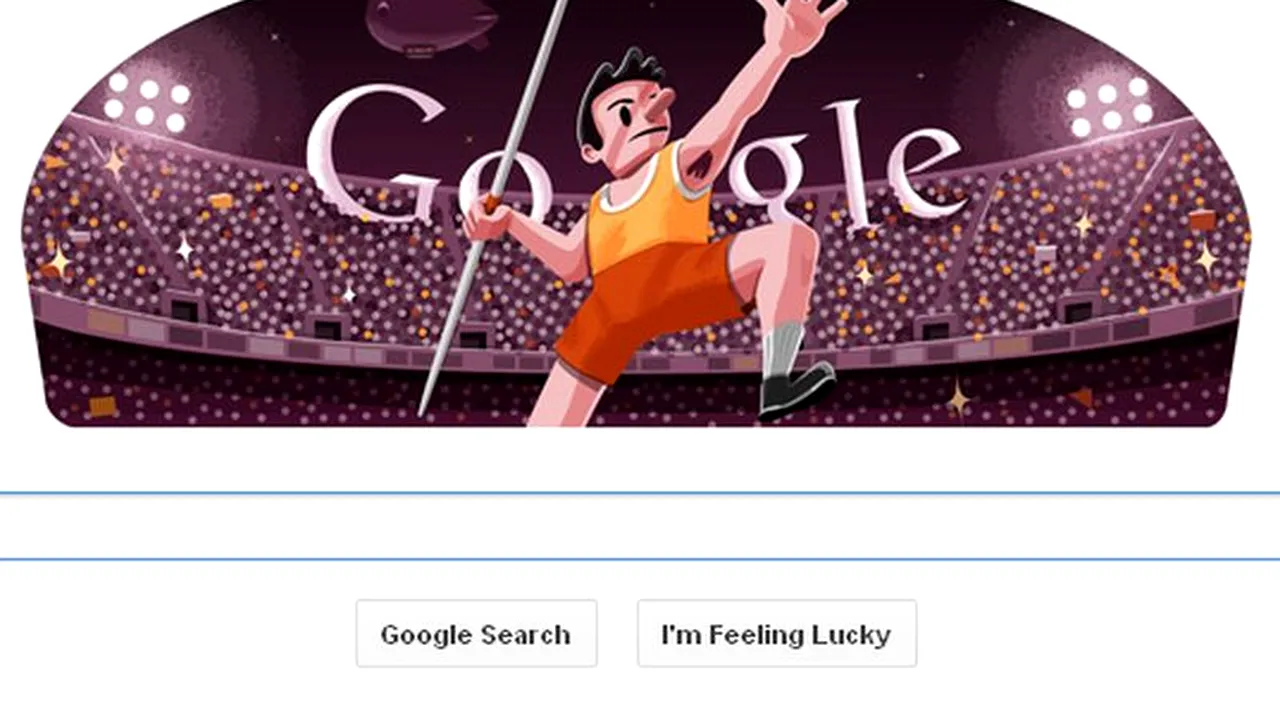 LONDRA 2012 ARUNCAREA SULIȚEI, celebrată de GOOGLE printr-un logo special