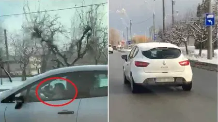 Inconștiență pe șosea. Copil filmat la volan, pe străzile din Baia Mare - VIDEO