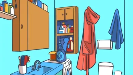 Test IQ - Iluzie optică virală | Doar 2 din 100 de oameni pot vedea căștile ascunse în baie