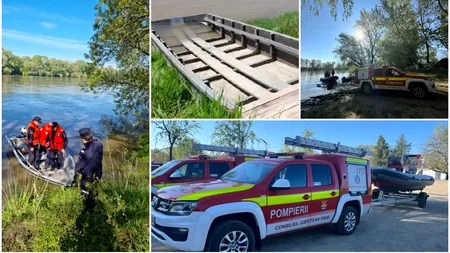 VIDEO | Primele imagini cu barca răsturnată în Mureş. Ambarcațiunea a fost găsită la patru kilometri de locul accidentului în care un copil a murit