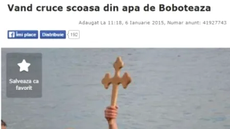 Ce anunț a publicat un român pe internet cu ocazia Sărbătorii de Bobotează