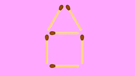 Test IQ de Revelion | Obțineți 5 pătrate, mutând doar 2 bețe de chibrit!