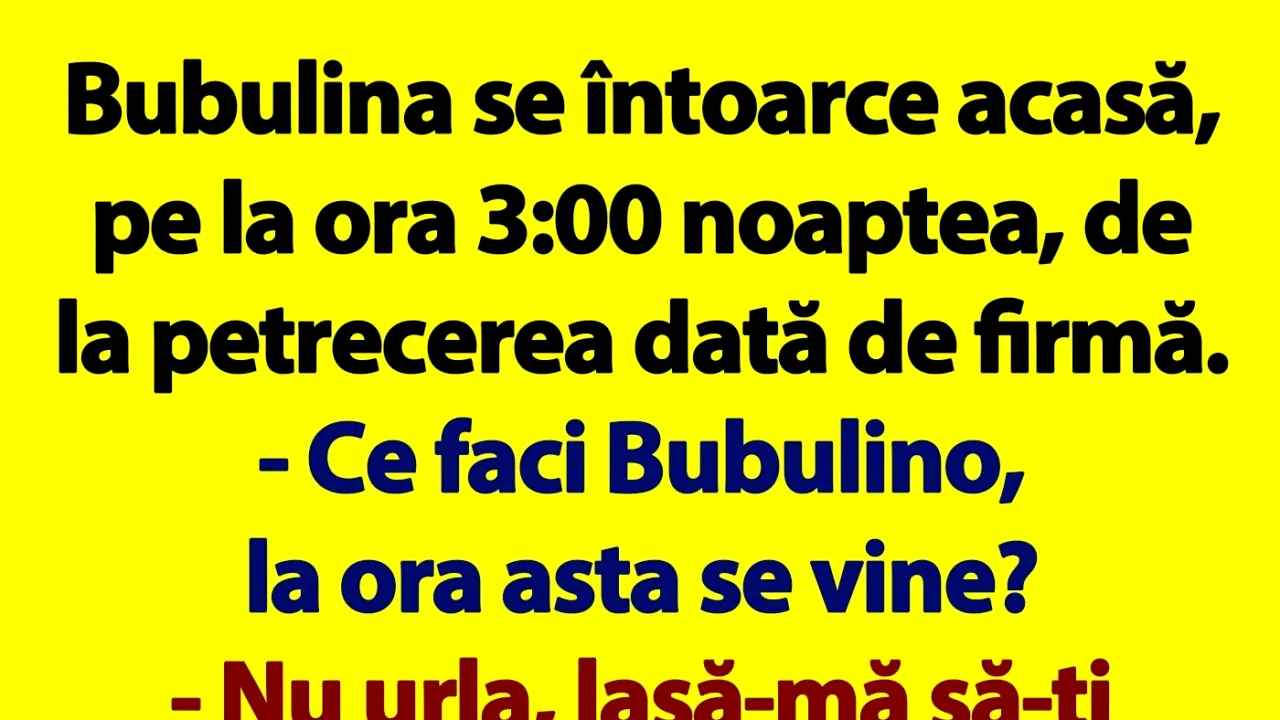 BANC | Bulă, Bubulina și petrecerea dată de firmă