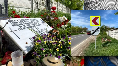 Cum arată acum locul TRAGEDIEI din 2 Mai. Altar de flori și candele, pentru Sebi și Roberta. Au trecut opt luni, dar trotuarele încă nu există