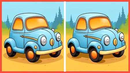 TEST IQ | Aceste două mașini par identice, dar nu sunt. Găsiți toate cele 3 diferențe!
