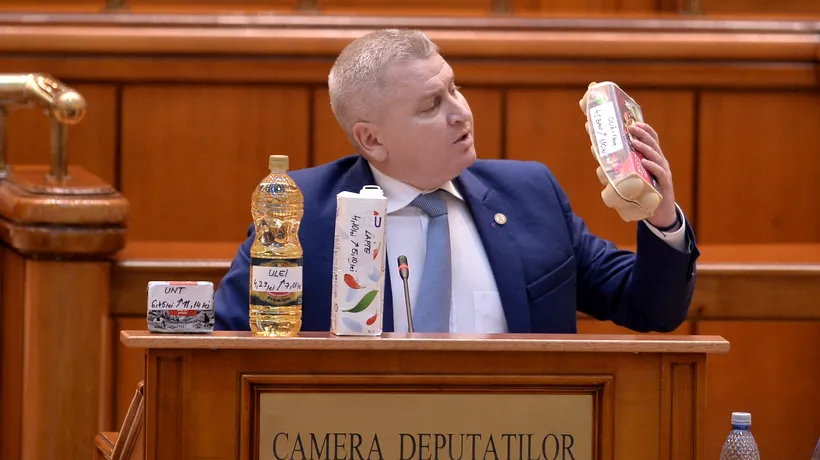 Lapte, ouă, pâine, carne și ulei la Tribuna Parlamentului în ziua moțiunii: Nu mai luați țara la mișto