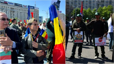 CFR-iștii și polițiștii au ieșit în stradă împotriva austerității Bolojan. Manifestanții sunt disperați: 