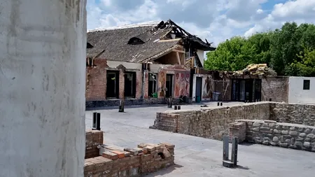 EXCLUSIV VIDEO | Mănăstirea lui Vlad Țepeș renaște din propria cenușă, după incendiul devastator. “Am scăpat biserica. Mă uitam cu groază cum ardea”