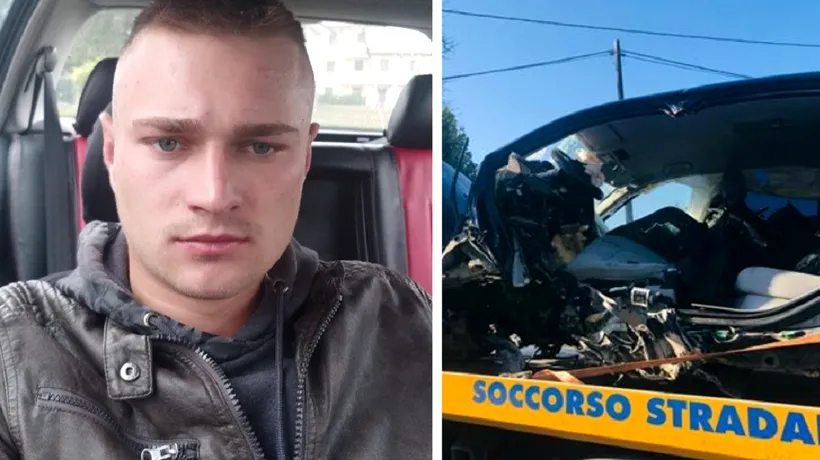 FOTO| Cine este Cătălin, românul de 23 de ani mort într-un accident în Italia, după ce a intrat cu mașina într-un zid