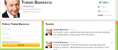 Traian Băsescu a intrat în campanie. Ce a scris președintele pe Twitter