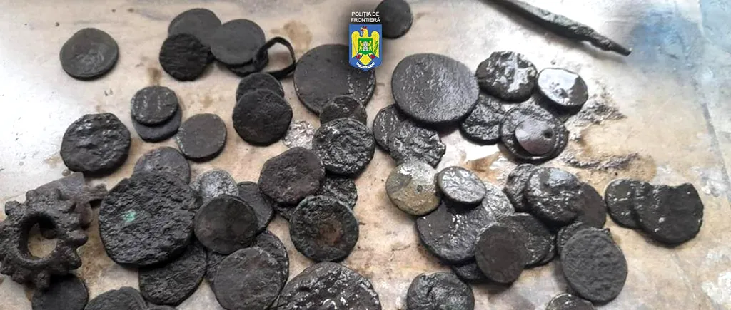GALERIE FOTO. Trei căutători de comori din Bulgaria au încercat să fugă din România cu peste 60 de monede extrem de valoroase / Unde le-au ascuns