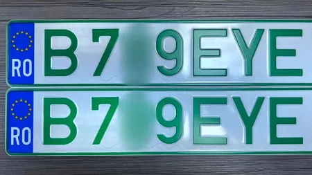 A fost eliberat primul număr de înmatriculare verde din România. Câte mașini electrice sunt înregistrate în țară