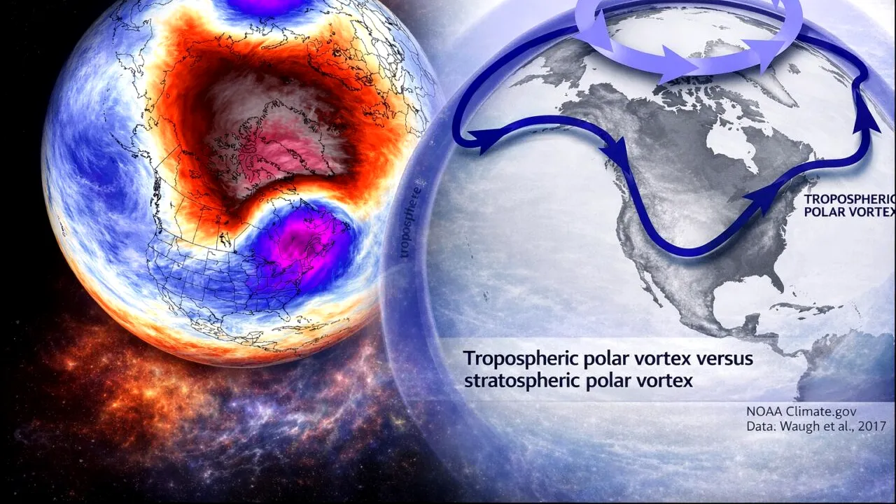 Sfârșitul iernii. Vortexul polar se divide. Cum va influența vremea în luna martie în România