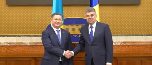VIDEO| Marcel Ciolacu s-a întâlnit cu vicepremierul kazah/ Relațiile dintre cele 2 state conferă potențial în interconectarea EU de zona Mării Caspice
