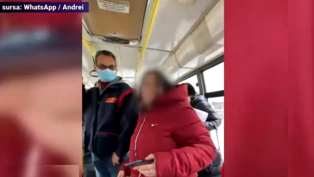 O femeie devine agresivă, când e filmată fără mască într-un autobuz. Cum au reacționat călătorii (VIDEO)