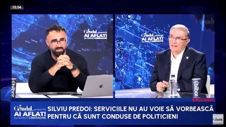 Silviu Predoiu: „Serviciile nu au voie să vorbească pentru că sunt conduse de politicieni”