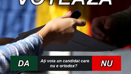 SONDAJ. Ați vota la prezidențiale un candidat care nu e ortodox? 