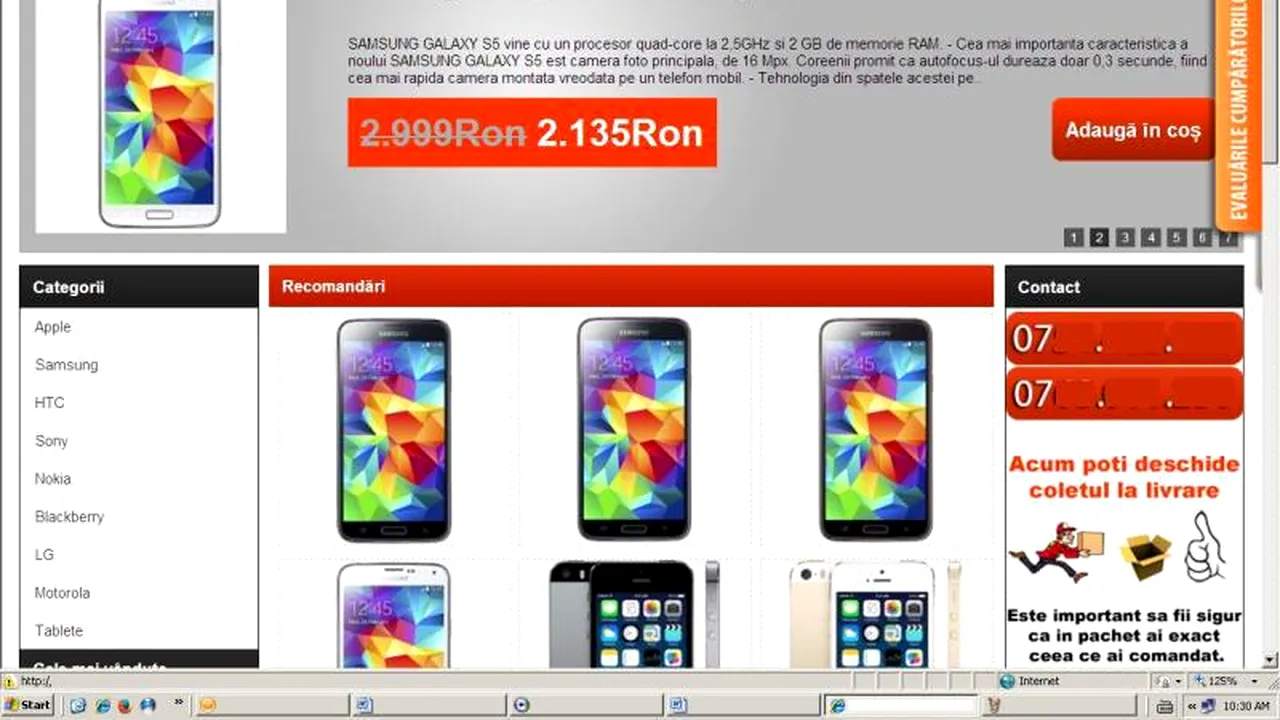 Evaziune de 1,37 milioane de euro din neplata TVA la telefoanele vândute online 