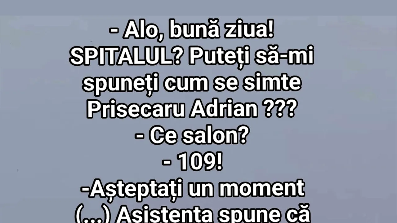 BANCUL ZILEI | Alo, bună ziua! SPITALUL
