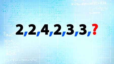 Test de inteligență pentru IQ +150 | Care e ultimul număr din seria: 2,2,4,2,3,3?