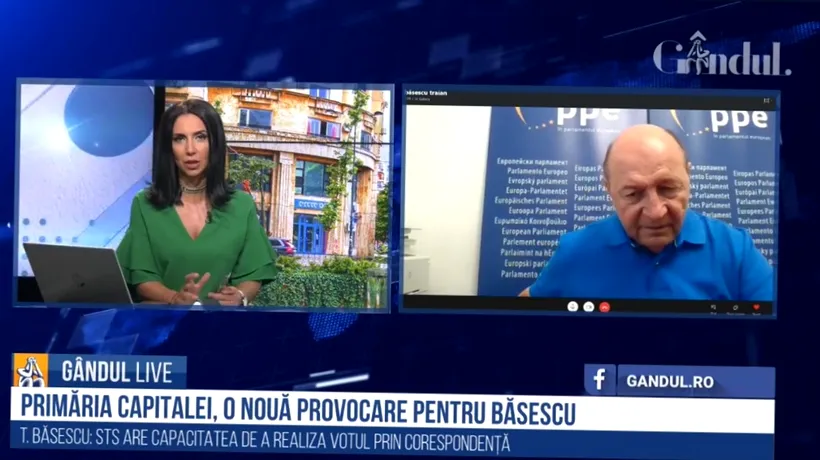 Gândul Live. Traian Băsescu: ”Eu am susținut încă de la început că putem recâștiga Bucureștiul într-o largă coaliție/ A fost o alegere nefericită ca Negoiță să o abandoneze pe Firea/ România nu a știut să citească Regulamentul Sanitar”