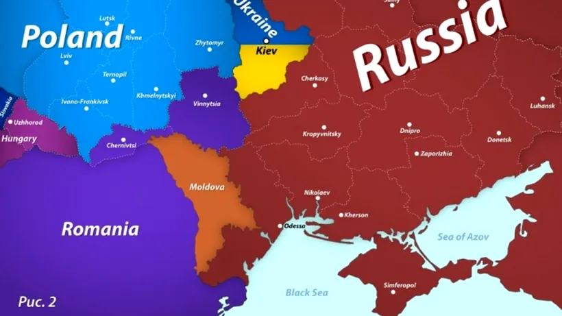 Dmitri Medvedev publică o hartă cu împărțirea Ucrainei/ MAE respinge ”ferm demersul” lui Medvedev ”de a redesena în mod aleatoriu granițele altor state”