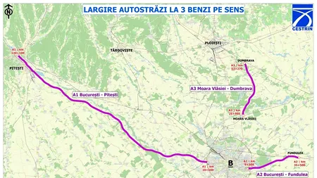 CNAIR a primit două oferte pentru proiectarea lărgirii la trei benzi pe sens a unor sectoare din A1, A2 și A3. Din ce țări provin companiile