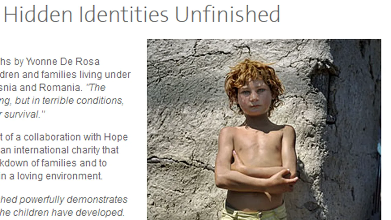 Fotografii care prezintă viața grea a copiilor din România și Bosnia, prezentate la Londra