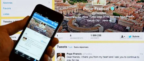 Primul mesaj postat pe Twitter de Papa Francisc