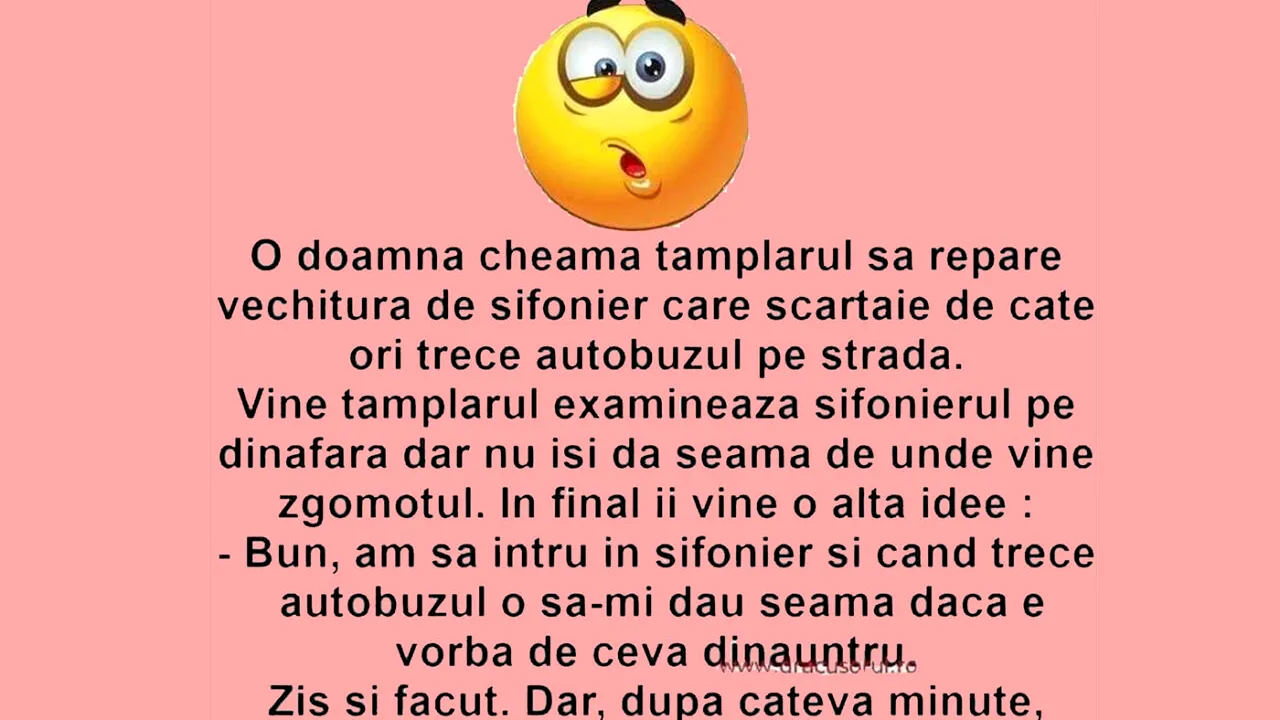 Bancul de miercuri | O doamnă cheamă tâmplarul să repare vechitura de șifonier