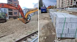 Cum arată acum șantierul de la Parcul Liniei Faza 3. Locația din Militari este plină de borduri și balastru. Când ar trebui finalizat spațiul de agrement