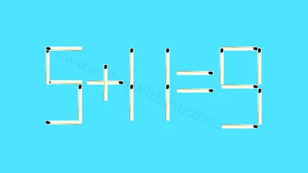 Test de inteligență | Mutați un singur chibrit pentru a rezolva egalitatea: 5+11=9