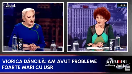 Viorica Dăncilă: „Am avut probleme foarte mari cu USR”