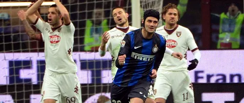 Golul prin care Cristi Chivu a deschis scorul în meciul Inter-AC Torino 2-2. VIDEO