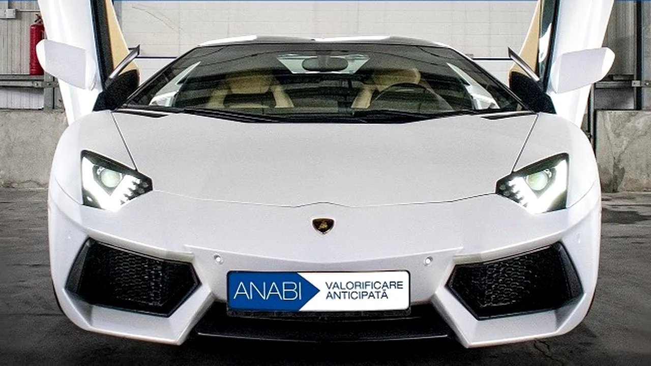 Lamborghini Aventador, scos la licitație de ANABI. Mașina a fost confiscată de la o grupare de crimă organizată