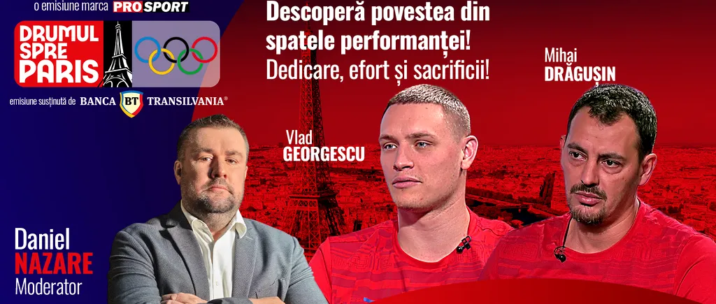 Vlad Georgescu și Mihai Drăgușin sunt invitații emisiunii ,,Drumul spre Paris’’ de joi, 4 aprilie, de la ora 19:00