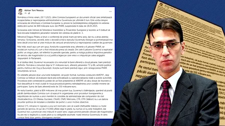 Toni Neacșu: „Scrisoarea trimisă de România către Comisia Europeană sintetizează incapacitatea și nepriceperea administrativă a Guvernului”
