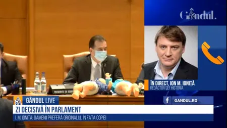 GÂNDUL LIVE. Ion M. Ioniță, analist politic, despre dezbaterile pe tema bugetului: „Este un spectacol de proastă factură. Nu cred că mai bagă cineva în seamă aceste scene” | VIDEO