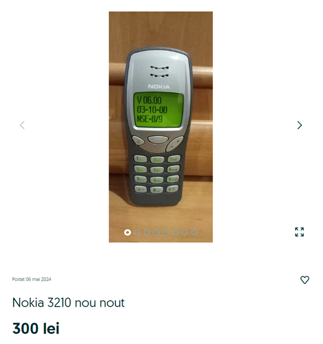 Mai ții minte legendarul telefon Nokia 3210?! Cu câți lei se vinde acum, în mai 2024