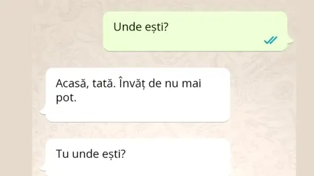 Bancul de duminică | „Sunt acasă, tată. Învăț de nu mai pot!”