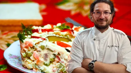 Chef Florin Dumitrescu dezvăluie cele 11 ingrediente pentru o salată de boeuf perfectă! Rețeta tradițională pregătită pas cu pas