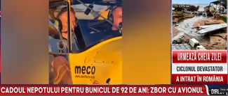 Un bunic de 92 de ani a zburat prima dată cu avionul. Nepotul a fost cel care i-a îndeplinit dorința